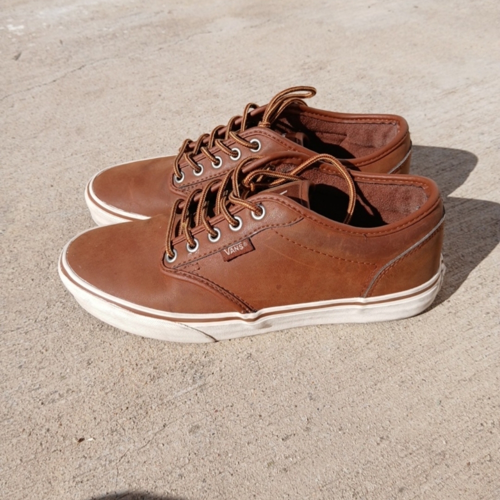 Vans Men's Atwood Leather Brown Marshmallow Size 7